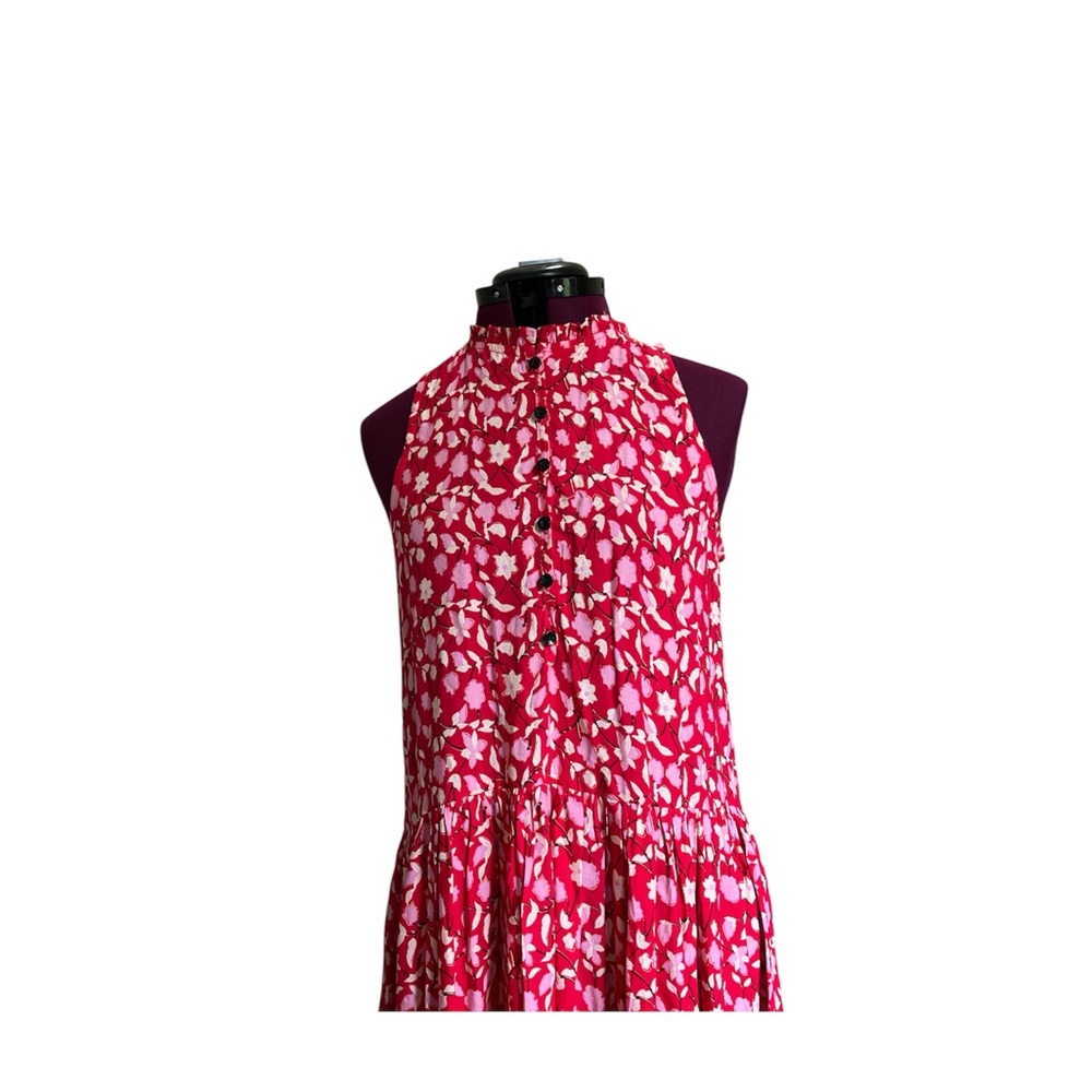 R.Vivimos size medium Pink Sleeveless Halter Maxi Sundress for Casual Occasions - Picture 2 of 8